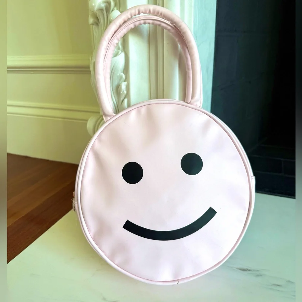Lunch Box ban.do Bag Cooler Smiley Happy Face Purse Pink School Summer Beach